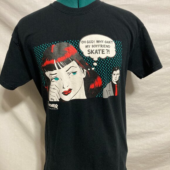 Thrasher Tops - women's Thrasher boyfriend skateboard shirt Size Medium